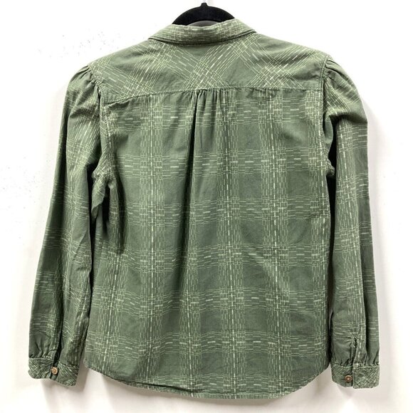 Woolrich Women's Green Pattern Shirt, Size Medium, Cotton, Button Front, Casual - Picture 5 of 10